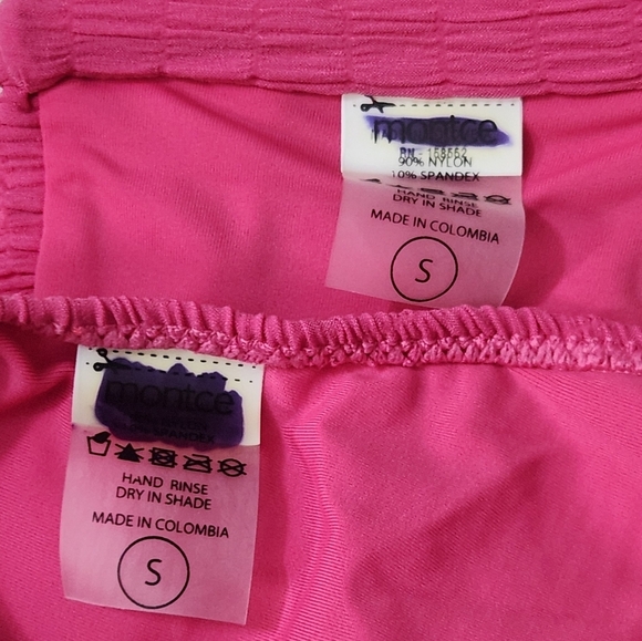 New!Montce Tori Bandeau Bikini Top Hibiscus Scrunch Set. - Picture 13 of 13